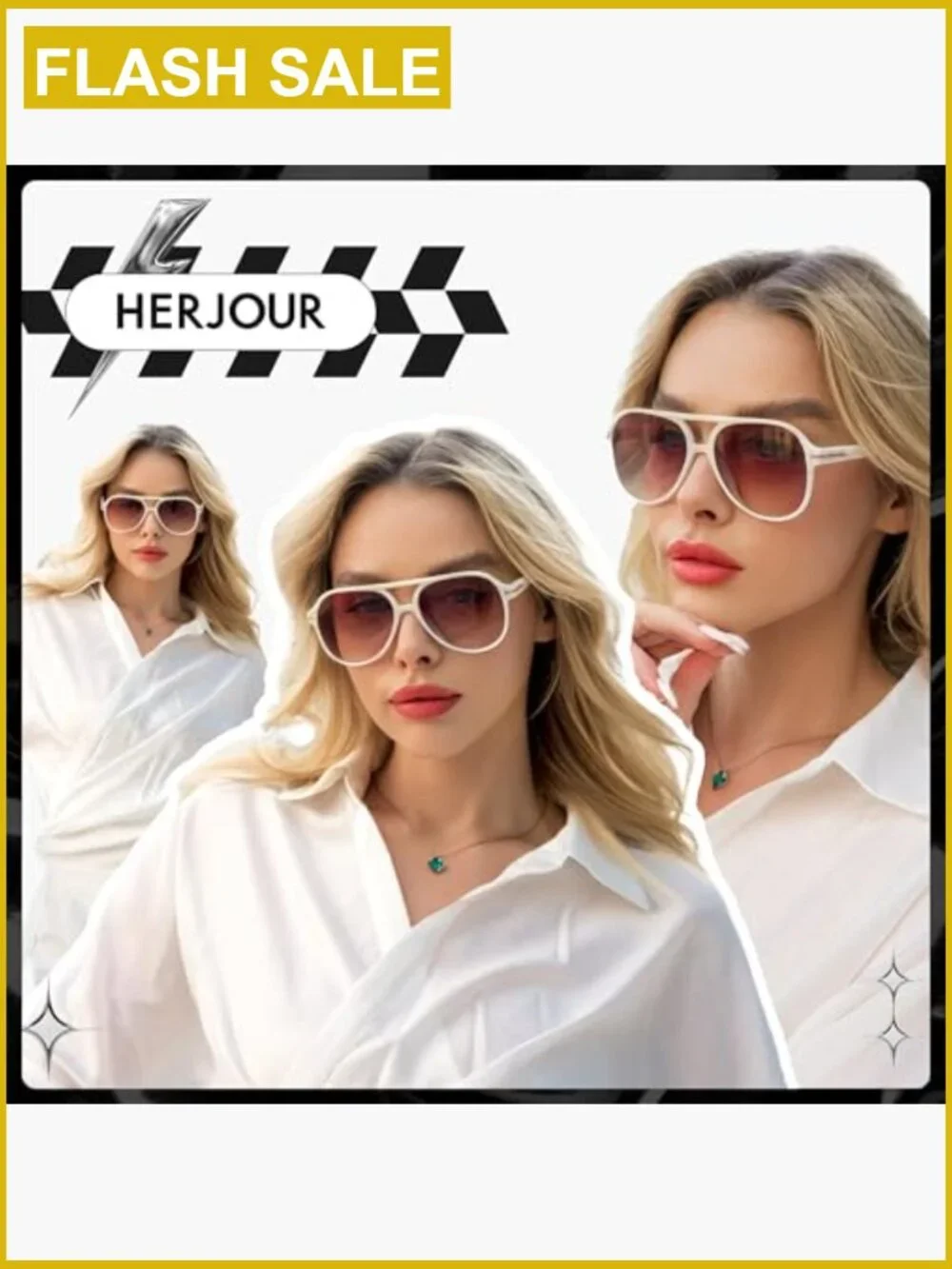 Vintage Oversized Square Aviator Sunglasses 70s Classic Trendy